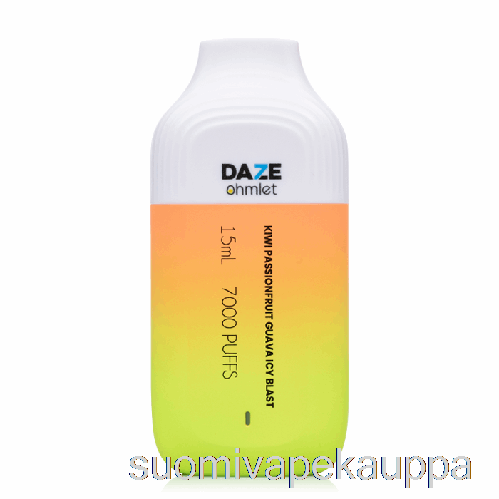 Vape Netistä 7 Daze Ohmlet 7000 Kertakäyttöinen Kiivi Passionhedelmä Guava Ice Blast